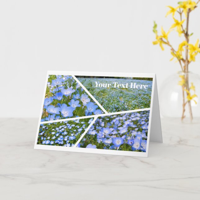 Cartão NEMOPHILA（Baby Blue Eyes） (Flor Amarela)