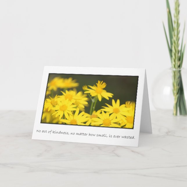 Cartão Nenhum ato de bondade é desperdiçado (Frente)