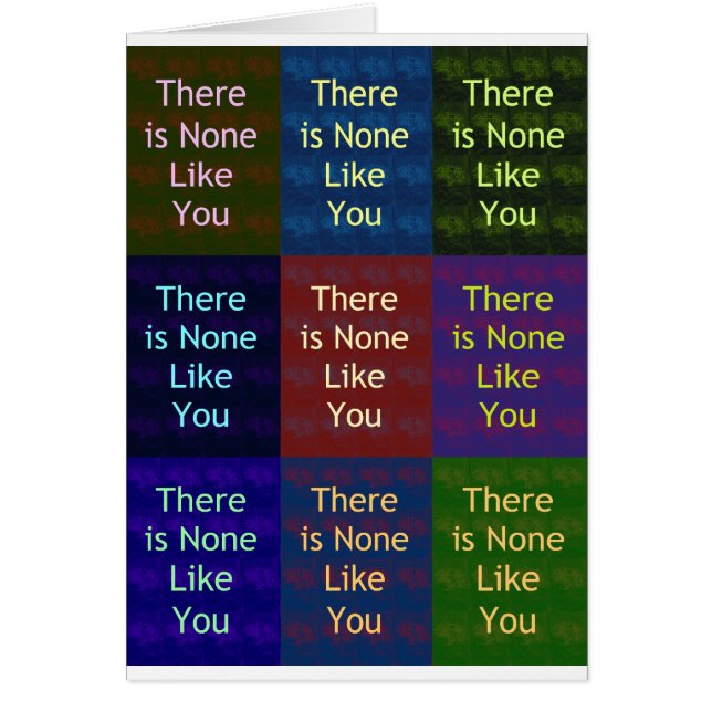 Cartão Nenhum Como Você (Frente)