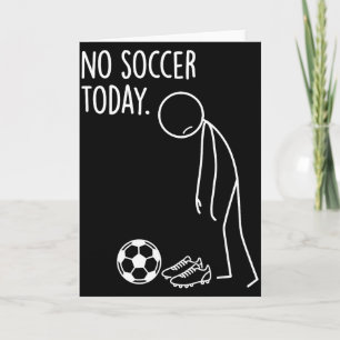 Cartão Nenhum Futebol Hoje Bola Fofa Triste Stickman Espo