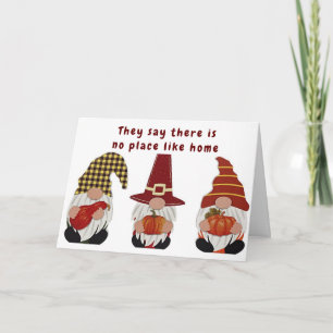 CARTÃO **NENHUM LUGAR COMO A CASA DIZ PARABÉNS GNOME**