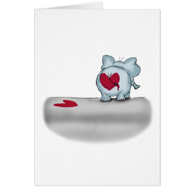 Cartão Nenhuns buts sobre ele - bumbum do elefante com (Frente)