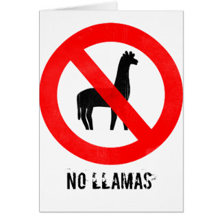 Cartão Nenhuns lamas