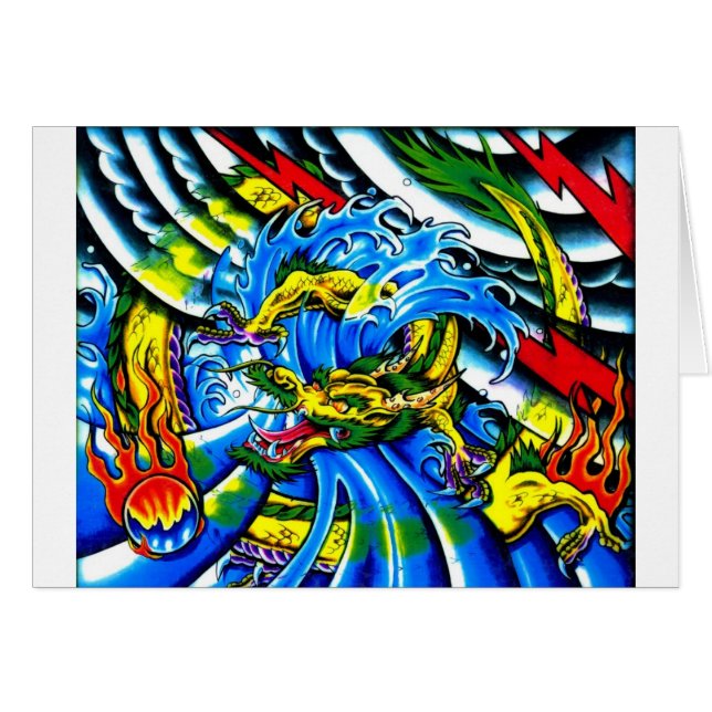 Cartão Neo Jap Dragon Tattoo (Frente Horizontal)