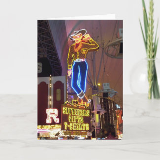 Cartão Neon Cowboy Sinal Las Vegas
