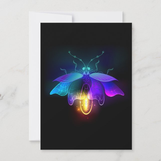 Cartão Neon Firefly a preto (Frente)