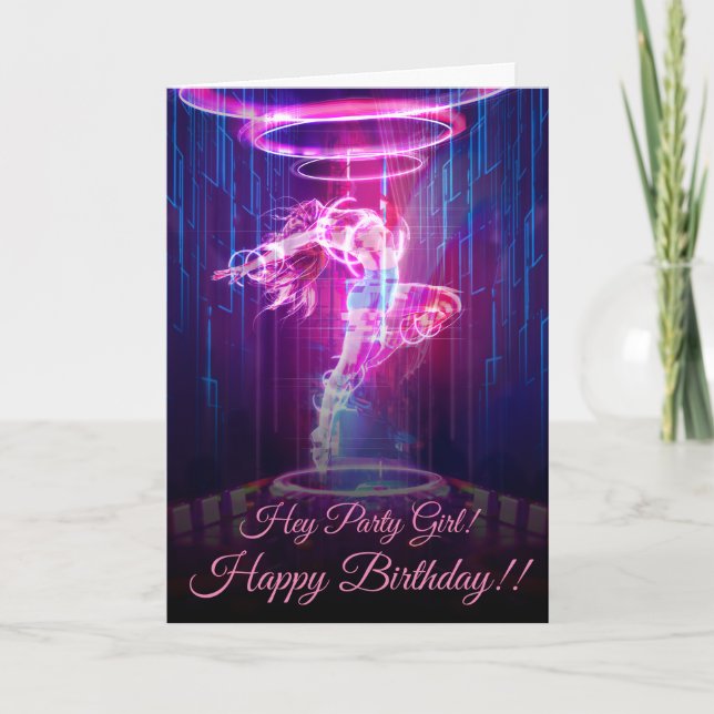 Cartão Neon Night Club Dancer (Frente)