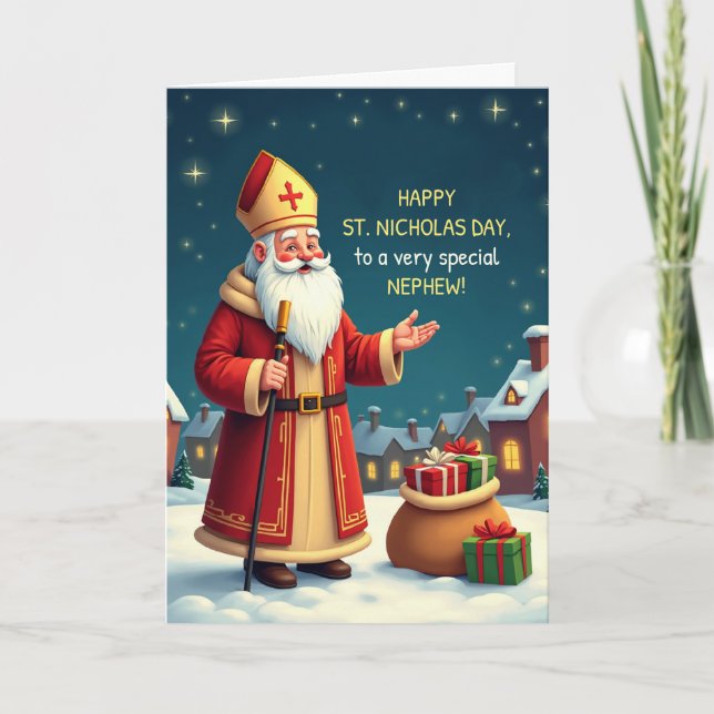 Cartão Nephew St Nicholas Day Smiles and Warm Wishes (Frente)