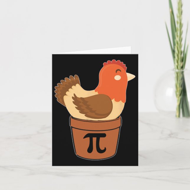 Cartão Nerd De Matemática Engraçado De Frango, Engenheiro (Frente)