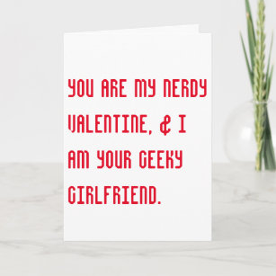 cartão nerd + geeky dia de os namorados romântico