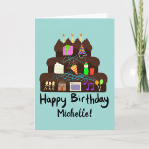 Cartão Nerdy Birthday Neural Network