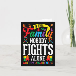 Cartão Nesta Família Ninguém Luta Sozinho Com Awarenes Au