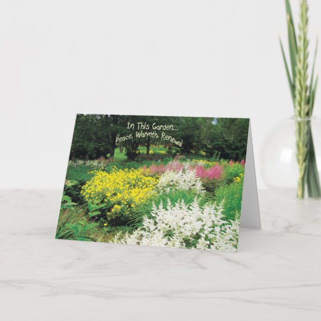 Cartão Neste Jardim-Pensamento de você (Frente)