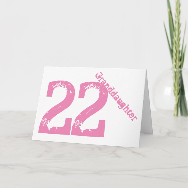 Cartão Neta, 2ò aniversário, branco e rosa (Frente)