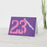 Cartão Neta, 2ó aniversário, branco, rosa, roxo<br><div class="desc">Um fundo roxo que caracteriza o texto branco e cor-de-rosa,  neste 2ó cumprimento do aniversário para alguns refrigera a neta. Meus cumprimentos engraçados da mente.</div>