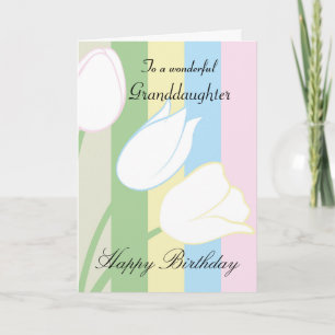 Cartão Neta/aniversário - general - floral Pastel