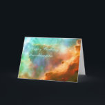 Cartão Neta do aniversário - a nebulosa de Omega<br><div class="desc">As séries das galáxias, das estrelas e das nebulosa gostam da fúria de um mar raging, este oceano borbulhante do hidrogênio de incandescência, oxigênio, e o gás do enxofre encontra-se na nebulosa molecular extremamente maciça e luminosa 17 mais messier. Esta fotografia de Hubble captura uma região pequena dentro de 17...</div>