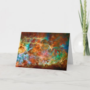 Cartão Neta do aniversário - nebulosa de Carina, Argo