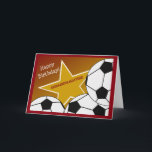 Cartão Neta - fã de futebol do feliz aniversario<br><div class="desc">Cartão do divertimento para desejar a seu futebol neta loving um o feliz aniversario. Adicione uma imagem de sua neta sua equipe de futebol favorita ao interior do cartão para um toque especial extra.</div>