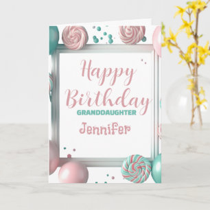 Cartão Neta Feliz Aniversário Balão Pirulito