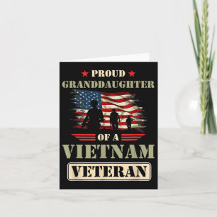 Cartão Neta Orgulhosa De Um Veterano Do Vietnã Memorial