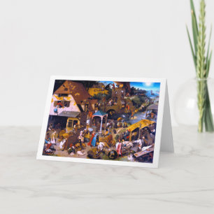 Cartão Netherlandish Proverbs, Pieter Bruegel the Elder