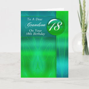 Cartão Neto Moderno do 18º aniversário