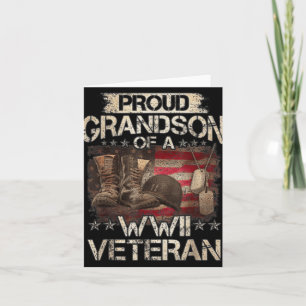 Cartão Neto Orgulhoso De Um Veterano Da Segunda Guerra Mu