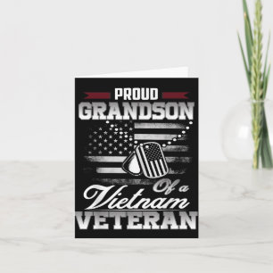 Cartão Neto Orgulhoso de um Veterano Militar do Vietnã Ca