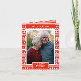 Cartão Netos Vovô Vovó Foto Feliz Natal