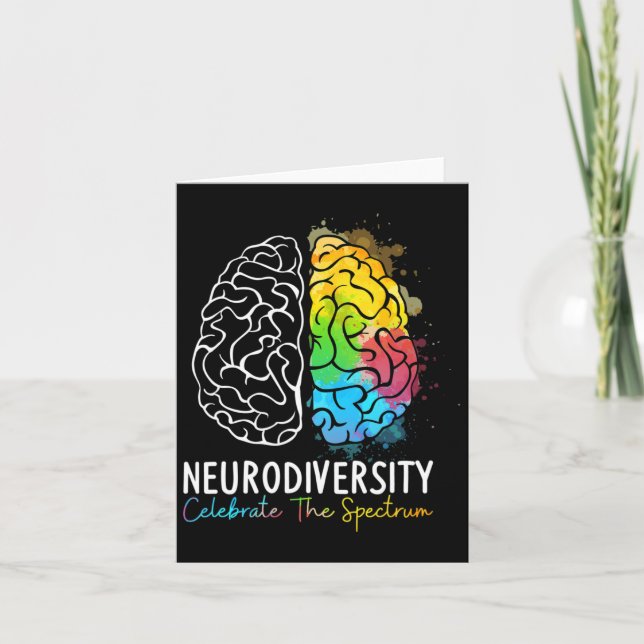 Cartão Neurodiversidade - Autismo Espectro Asd Adhd Arco- (Frente)