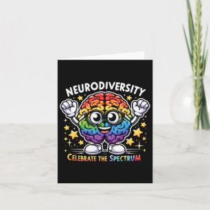 Cartão Neurodiversidade Celebra Autismo Do Cérebro Do Esp