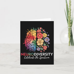 Cartão Neurodiversity O cérebro celebra o espectro