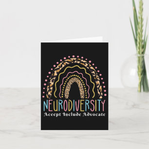 Cartão Neurodiversity Rainbow Accept Advocate Autismo Do