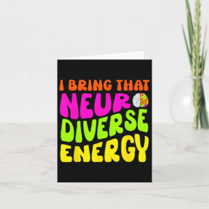 Cartão Neurodiversity Shirt Autism Adhd Asd Neurodiversos