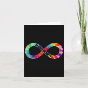 Cartão Neurodiversity Tie Dye Infinity Sinal Autism Aware