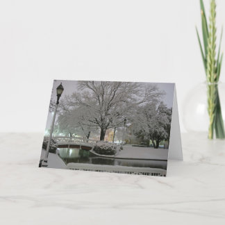 Cartão nevado do Natal do parque