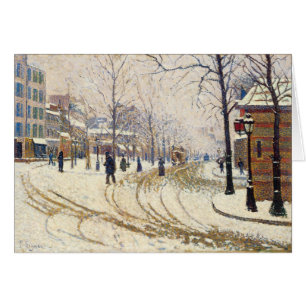 Cartão Neve, Boulevard de Clichy, Paris por Paul Signac