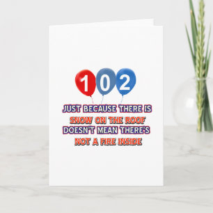 Cartão Neve de 102 anos nos designs de aniversário do tel