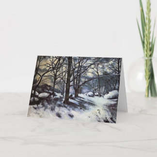 Cartão Neve de derretimento de Paul Cezanne-.