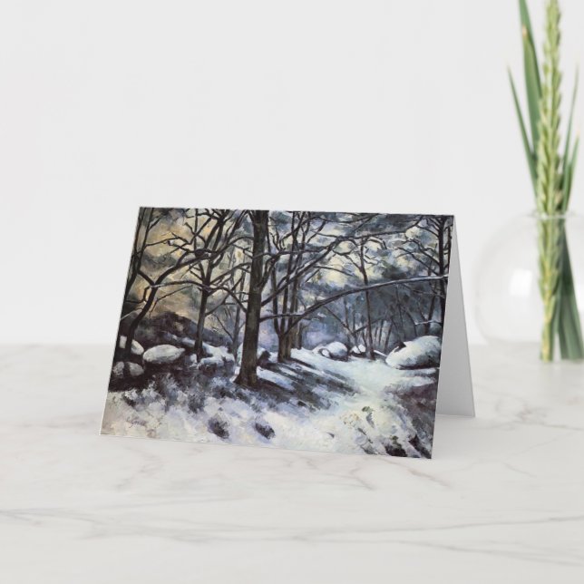 Cartão Neve de derretimento de Paul Cezanne-. (Frente)