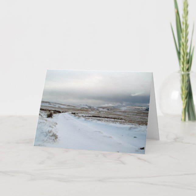 Cartão Neve de inverno em Dartmoor (Frente)