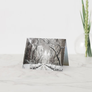 Cartão Neve de Natal Urbana no Brooklyn NY