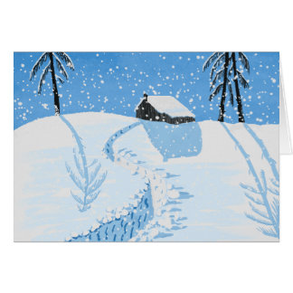 Cartão Neve de queda pacífica