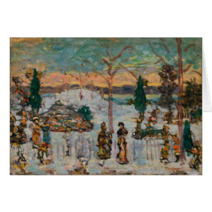 Cartão Neve em abril por Maurice Prendergast, Arte Antiga