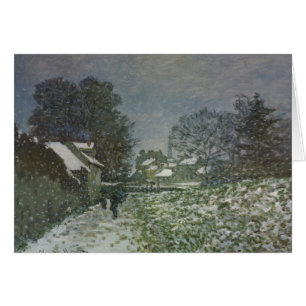 Cartão Neve em Argenteuil por Claude Monet