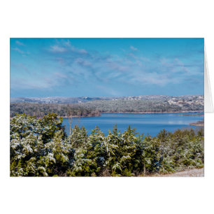 Cartão Neve Em Mesa Rock Lake Greeting Card