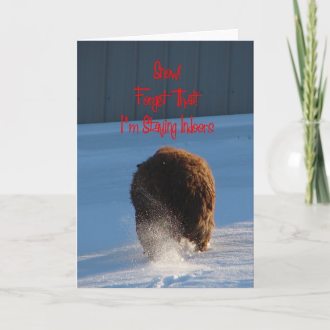 Cartão Neve! Esqueça Isso! Estou ficando em casa, ovelha (Frente)