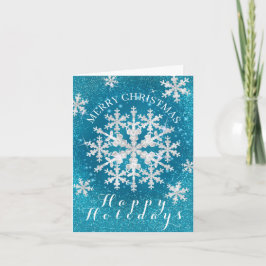 Cartão Neve Flakes Aqua White