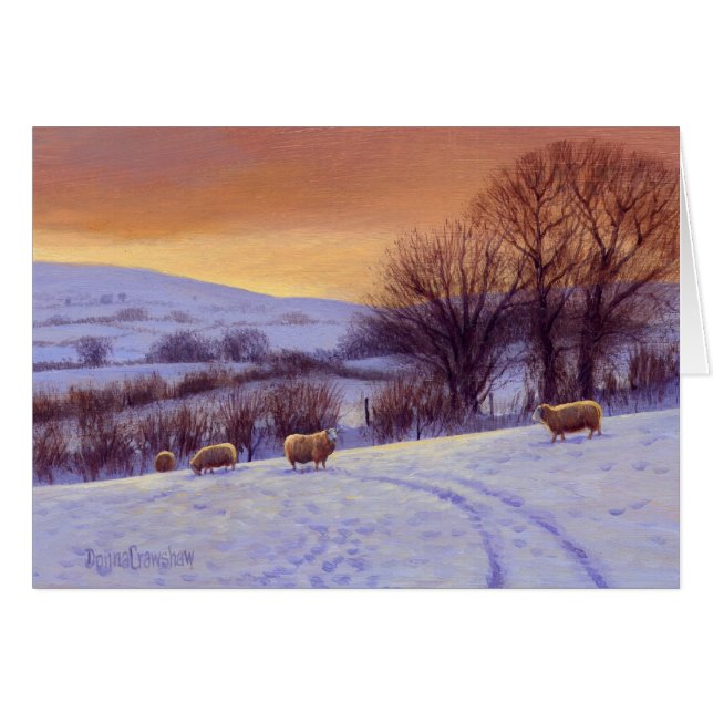 Cartão Neve II da noite por Donna Crawshaw (Frente Horizontal)